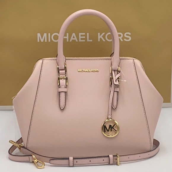 Michael Kors Handbags - MICHAEL KORS CHARLOTTE LARGE SATCHEL POWDER BLUSH